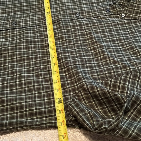 Men’s Haggar green plaid button down shirt. XXL - Picture 5 of 6